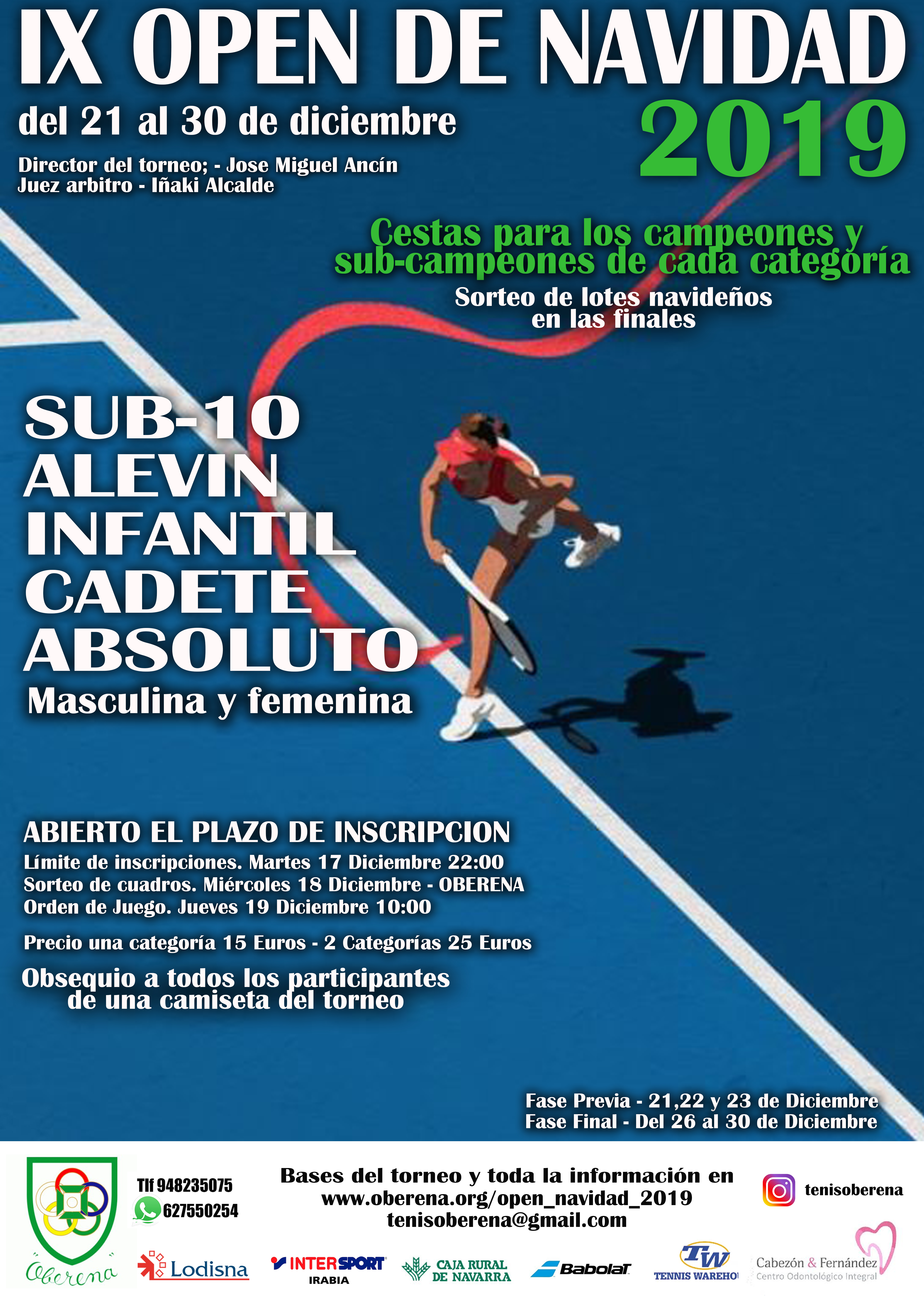 IX OPEN NAVIDAD DE TENIS 2019 OBERENA